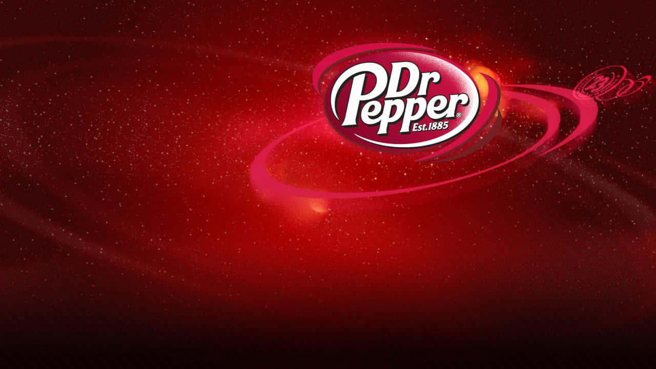 Dr Pepper Logo på en rød baggrund Wallpaper