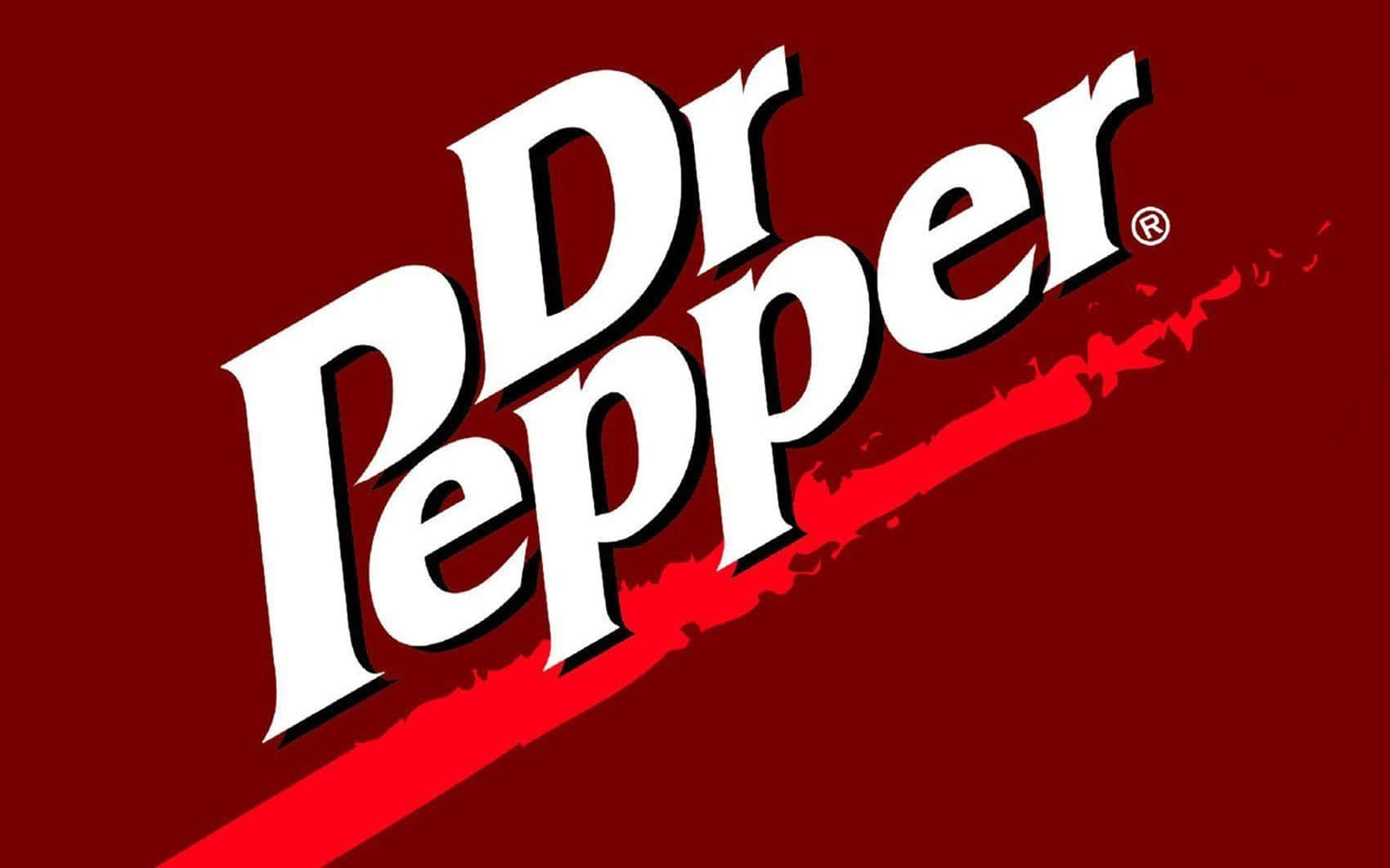 Logode Dr Pepper Sobre Un Fondo Rojo Fondo de pantalla