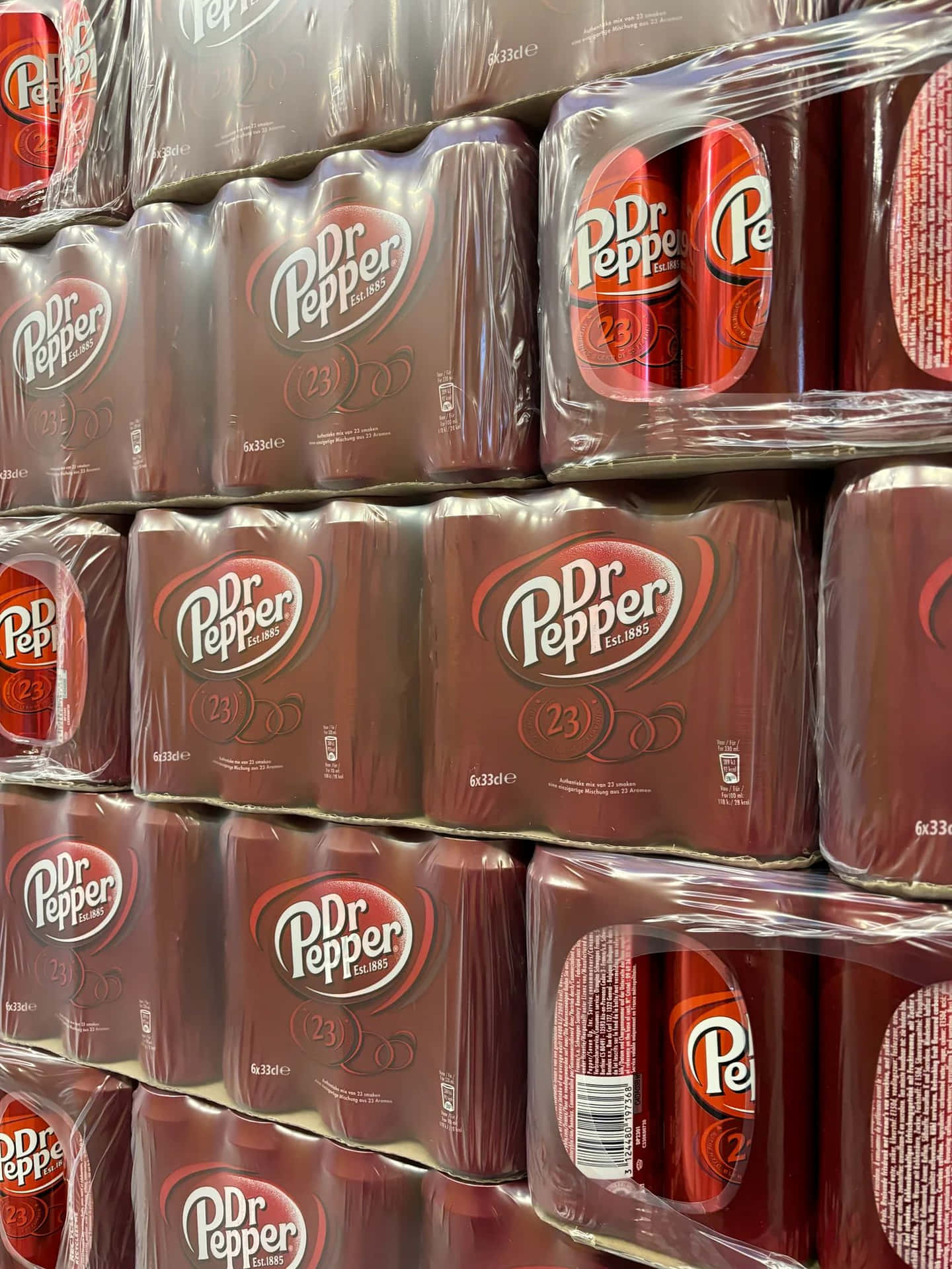 Dr Pepper Soda Packs Aesthetic Wallpaper