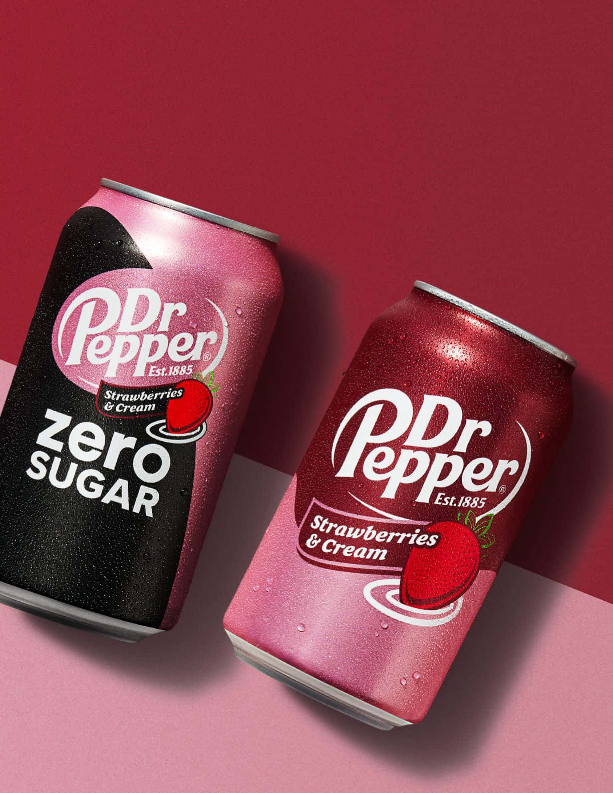 Dr Pepper Strawberries Cream Cans Wallpaper