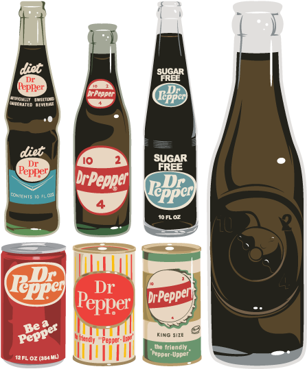 Dr Pepper Variety Pack Vintage Designs PNG