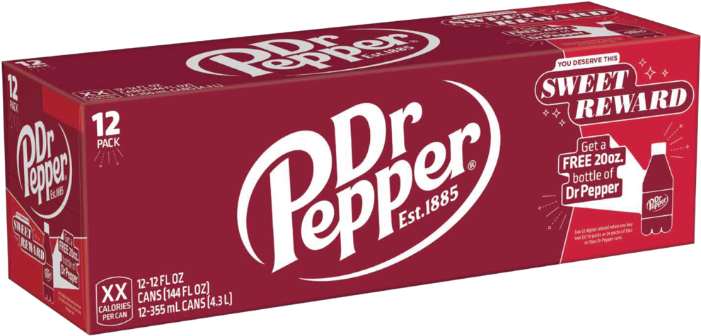 Dr Pepper12 Pack Box Promotion PNG