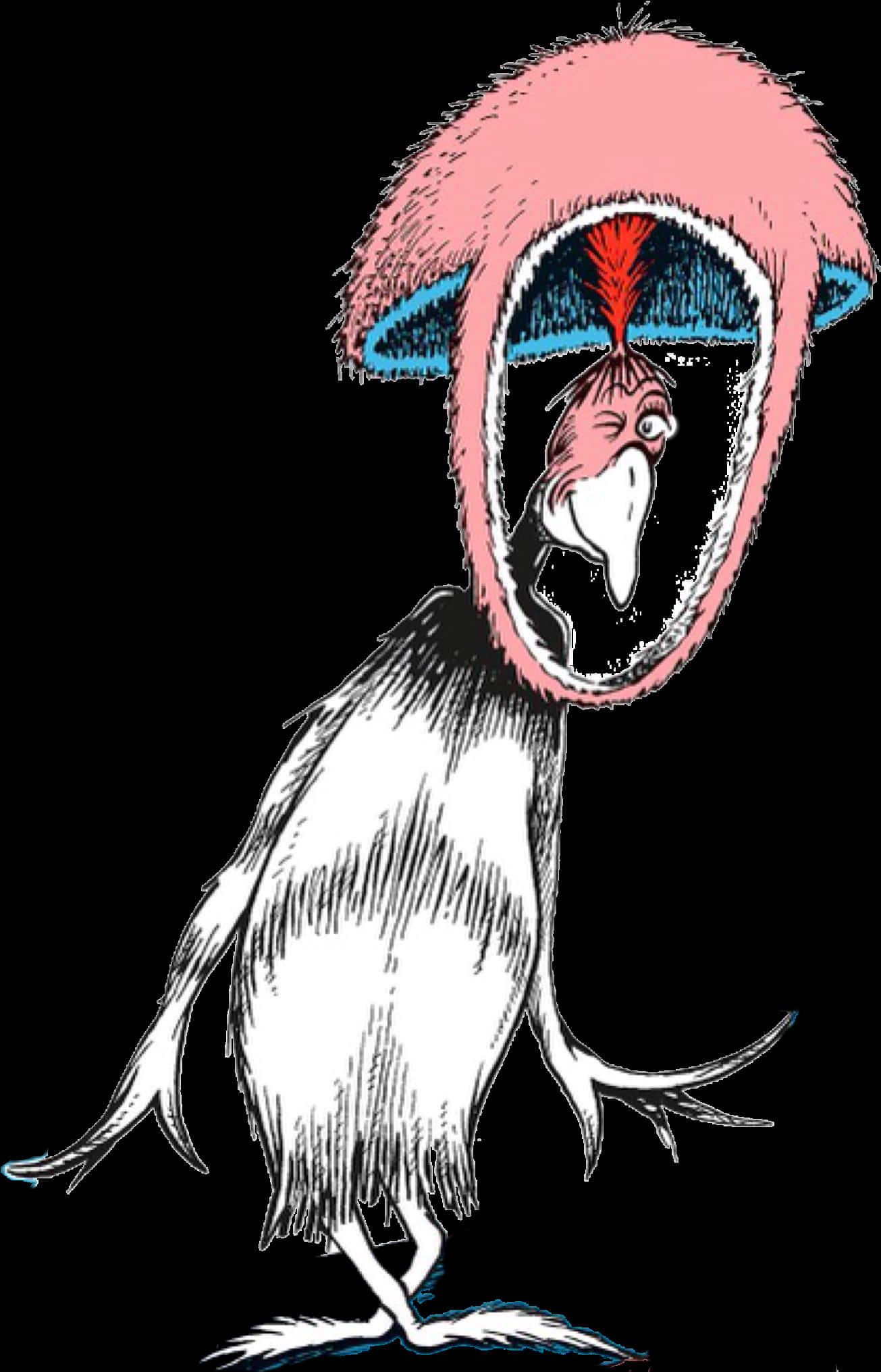Dr Seuss Characterin Pink Hat PNG