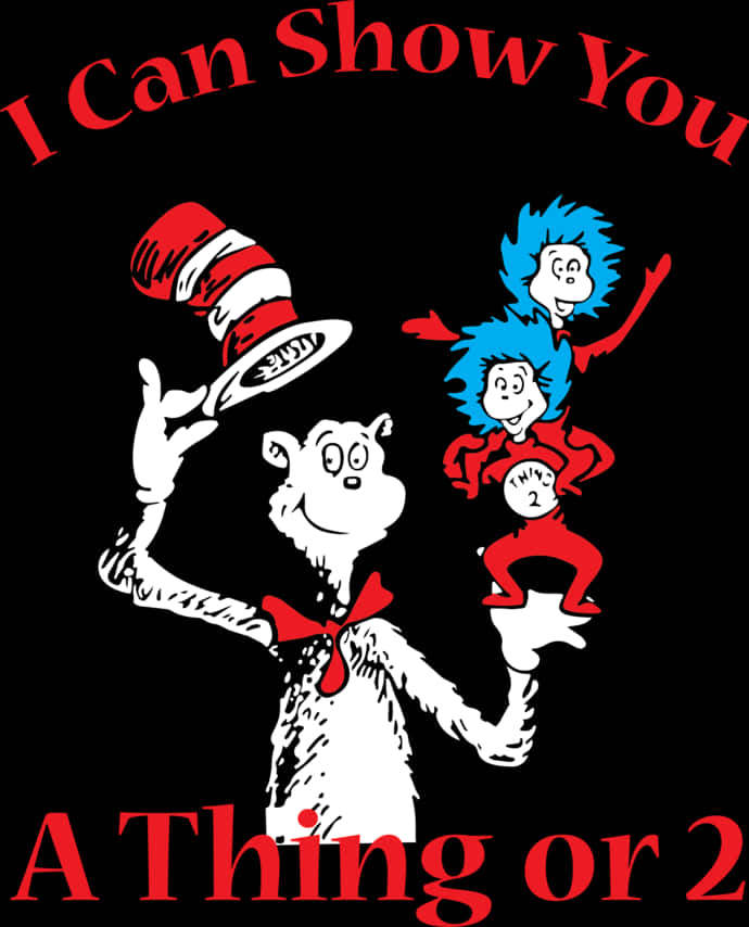 Dr Seuss Characters Thing Oneand Thing Two PNG