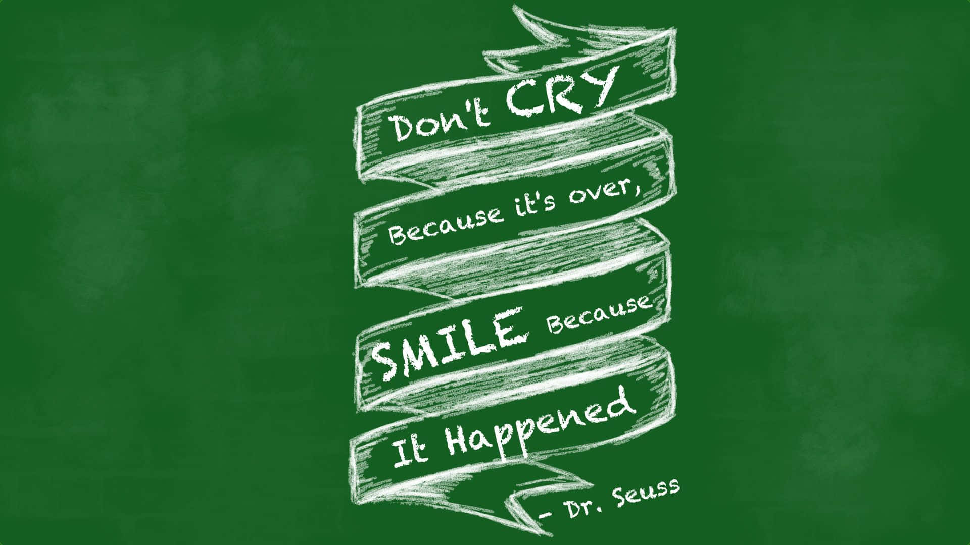 Inspirational Quote By American Author Dr. Seuss Typography Art Wallpaper