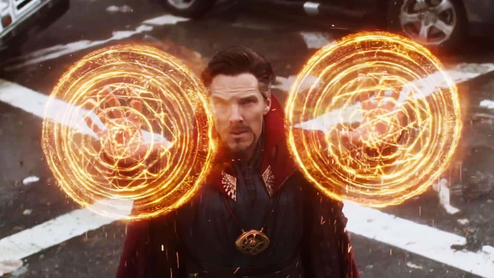 Dr Strange, wielding the mystical powers of the ancient arts.