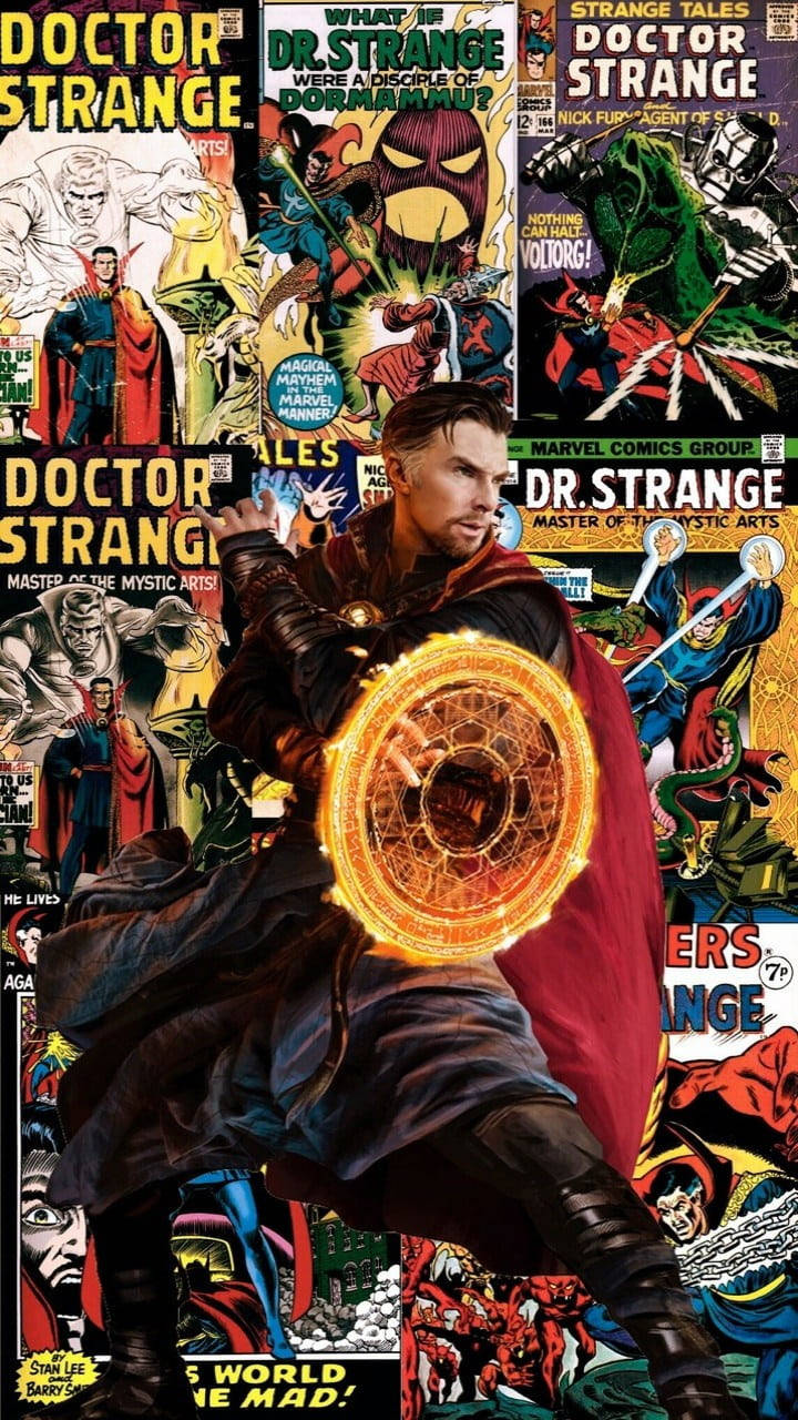 Dr Strange Comics Collage Background