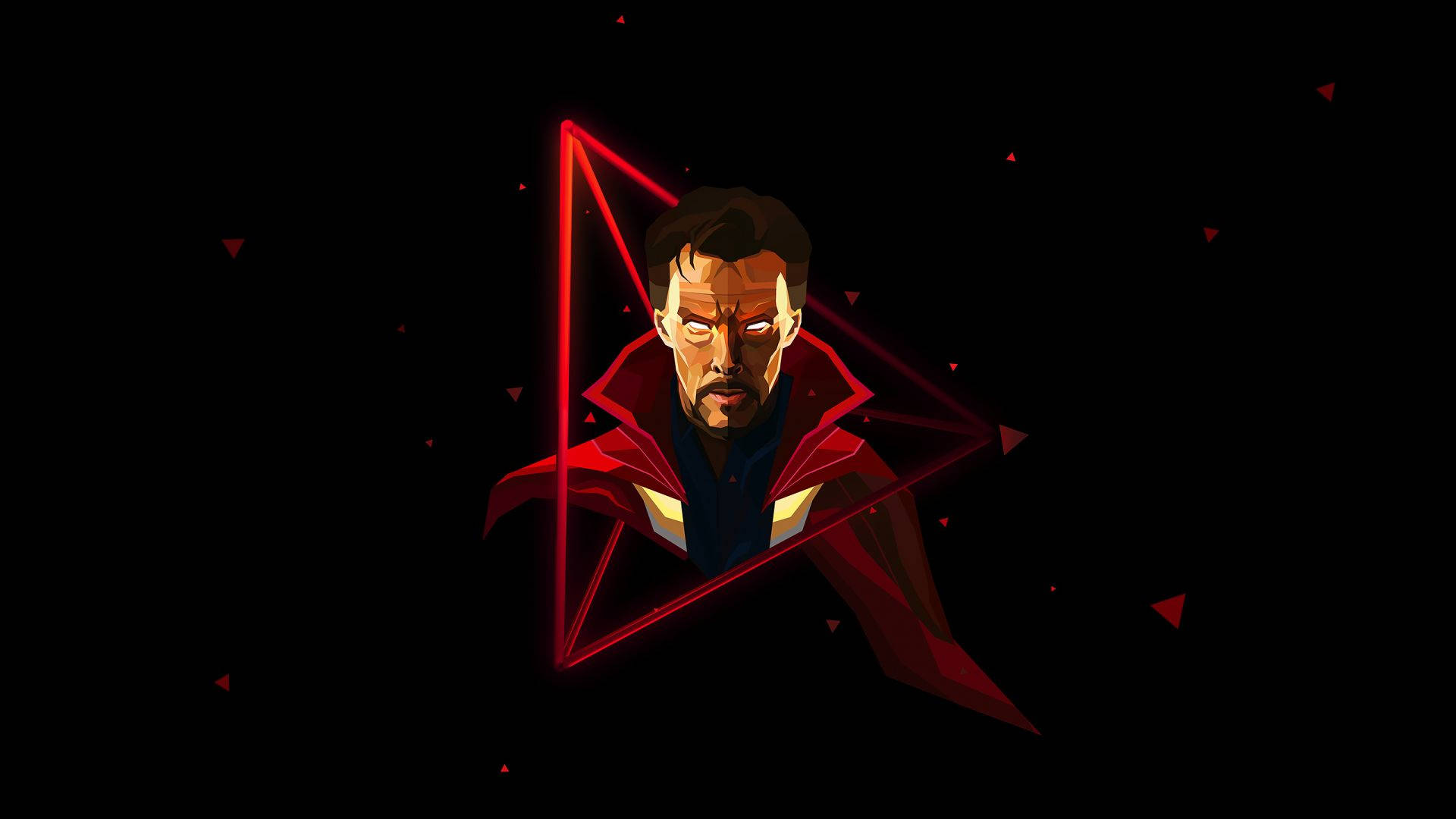 Dr Strange Red Triangle Background