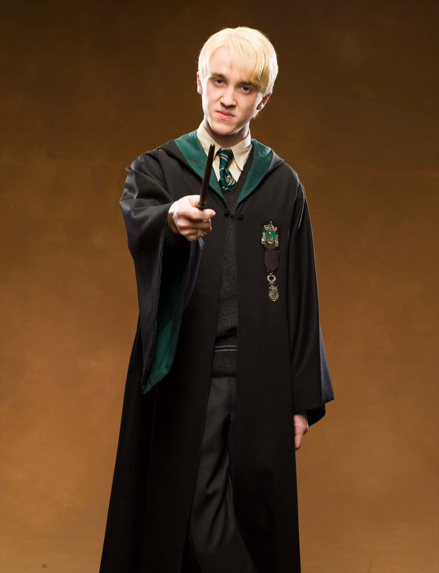 Draco Malfoy in Hogwarts robes