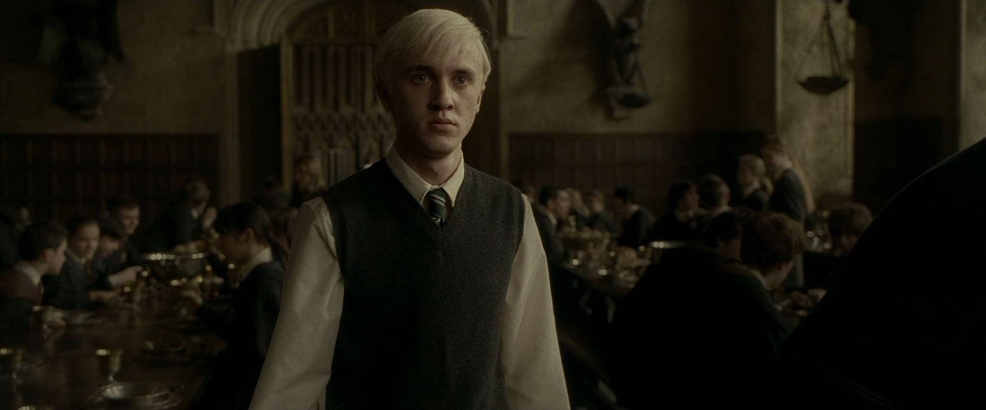 Draco Malfoy In Harry Potter Scene Background