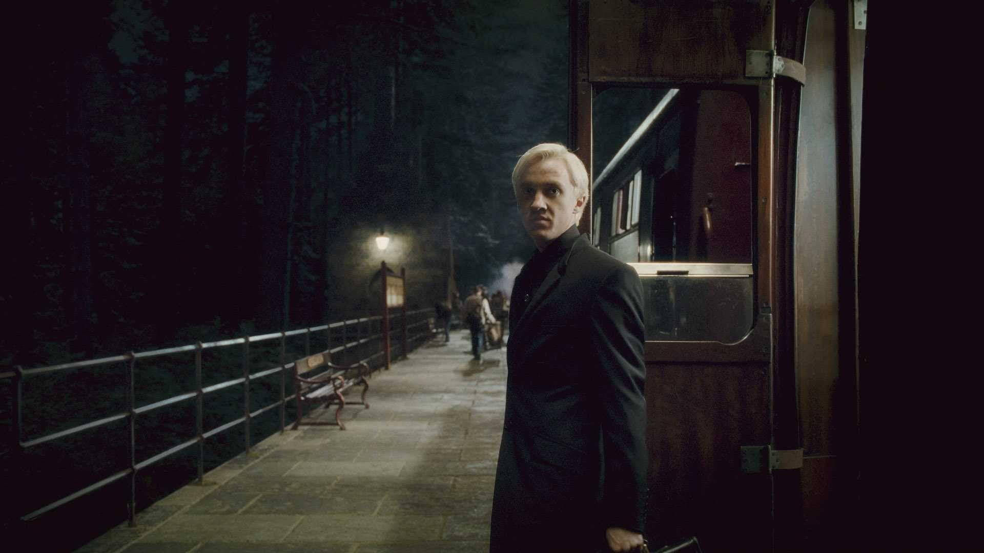 Draco Malfoy In Hogwarts Express Background