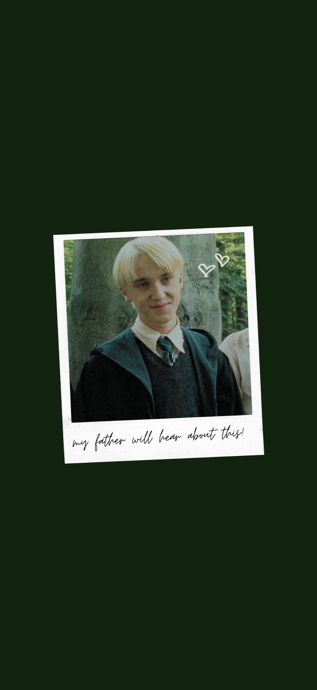 Draco Malfoy One Aesthetic Polaroid Wallpaper