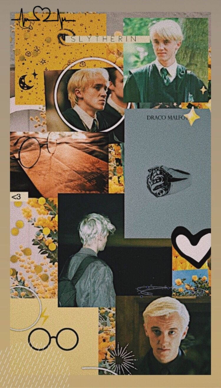 Draco Malfoy Yellow Aesthetic Wallpaper