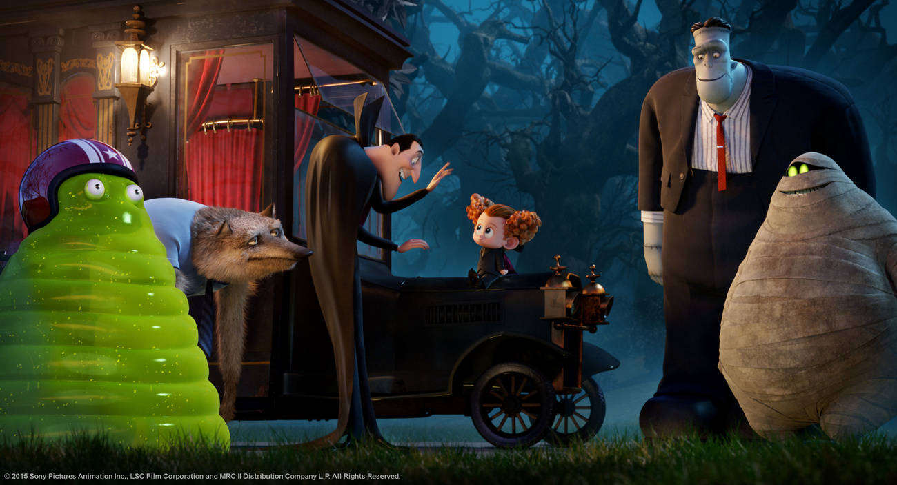 Dracula And Dennis With Friends Hotel Transylvania 2 Wallpaper