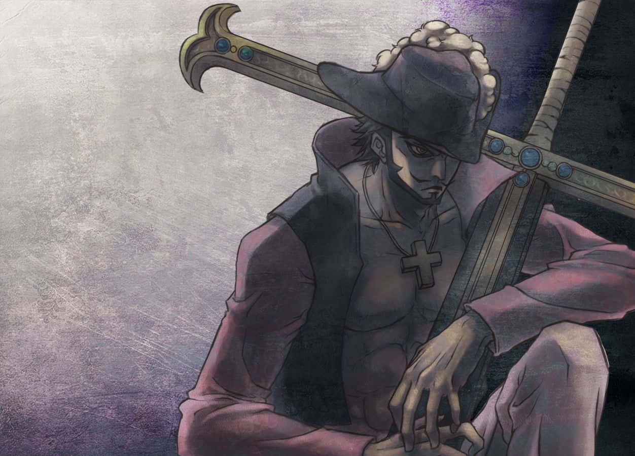 Dracule Mihawk, the renowned swordsman from One Piece Wallpaper
