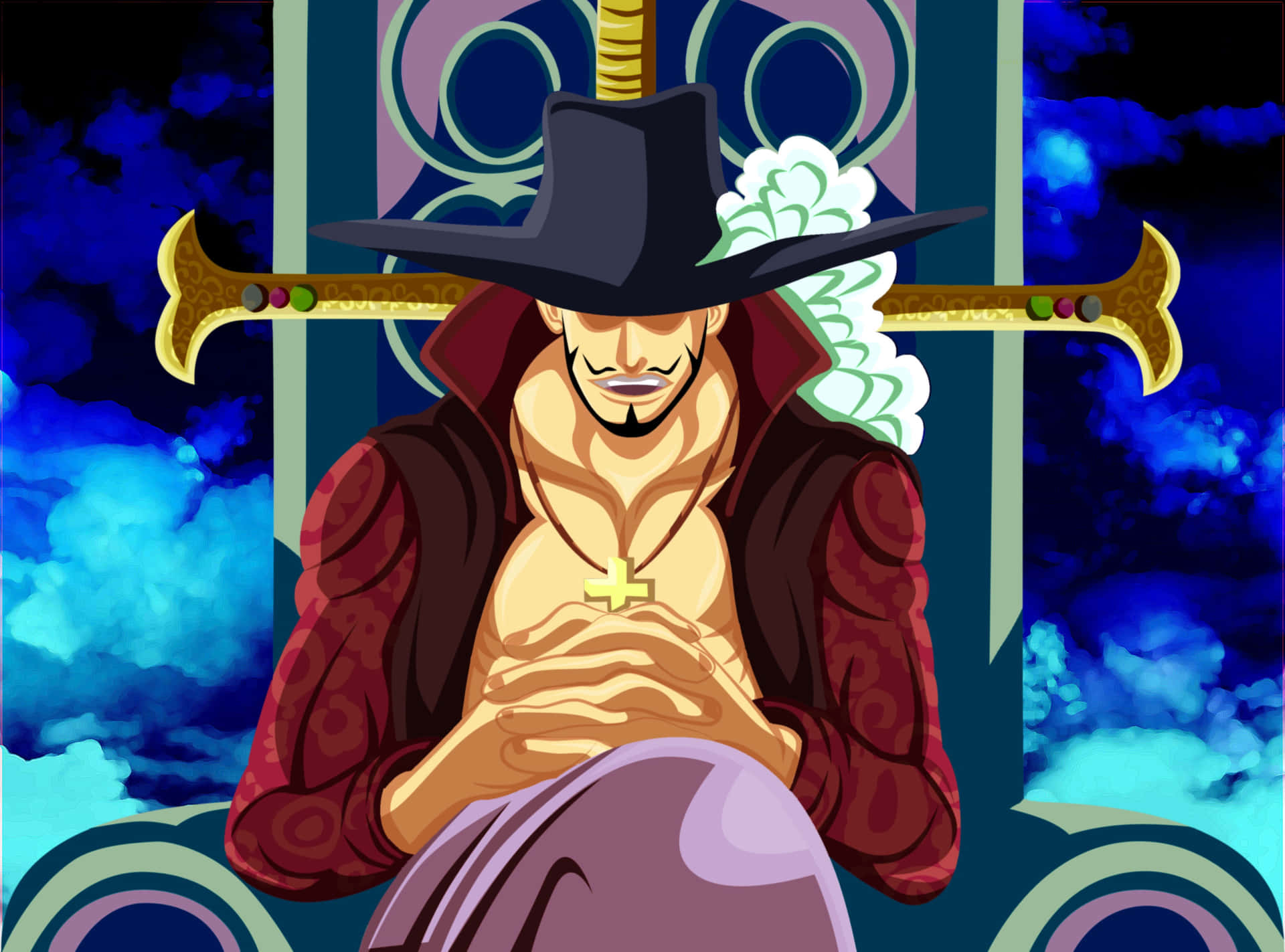 Face your fears, or you'll lose the battle" - Dracule Mihawk Wallpaper