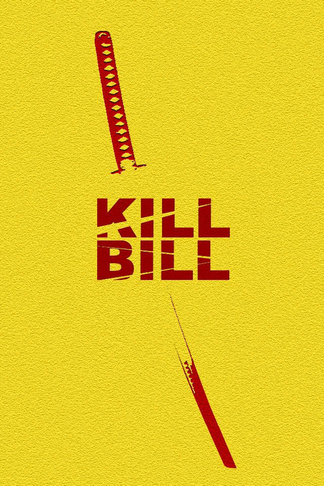 Dræb Bill Minimalistisk Katana-plakat Wallpaper