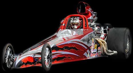 Drag Racing Car Flame Design PNG