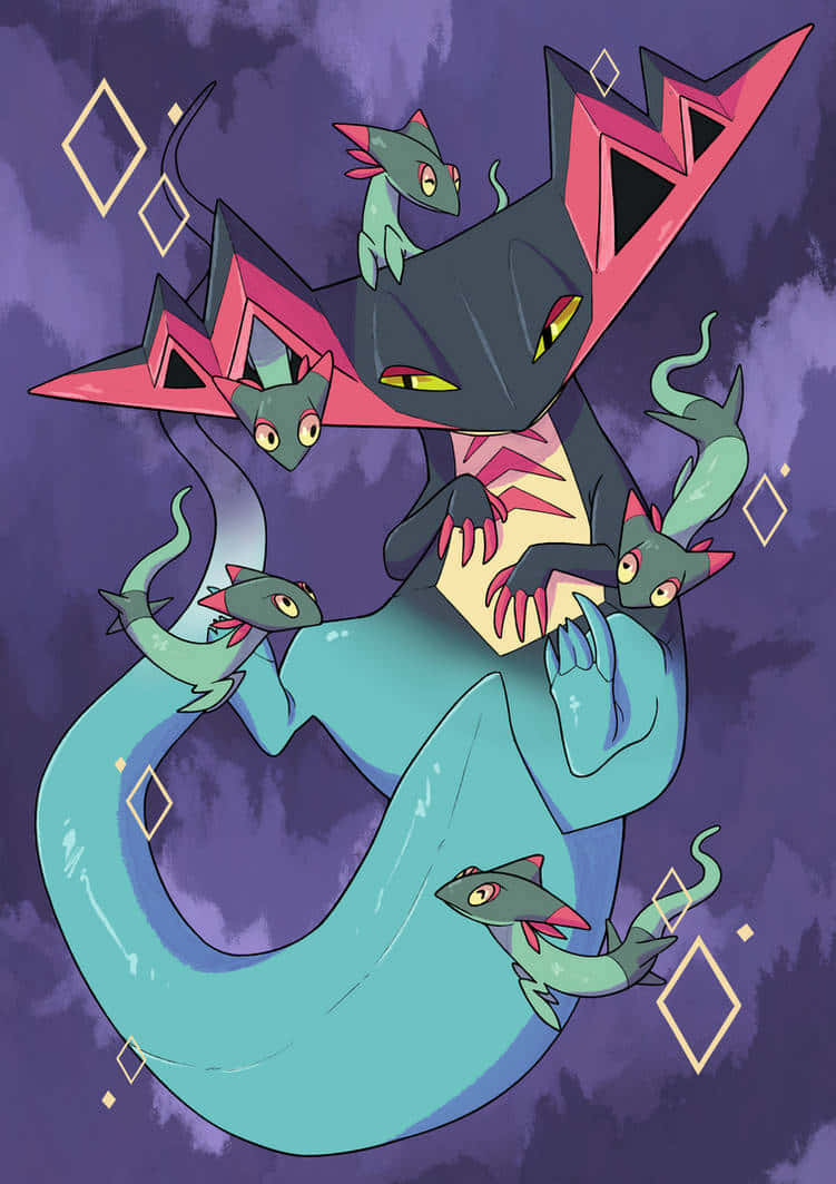 Dragapult_and_ Dreepy_ Fanart Wallpaper