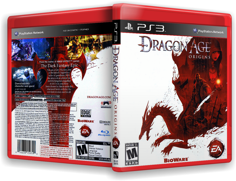 Dragon Age Origins P S3 Game Cover PNG