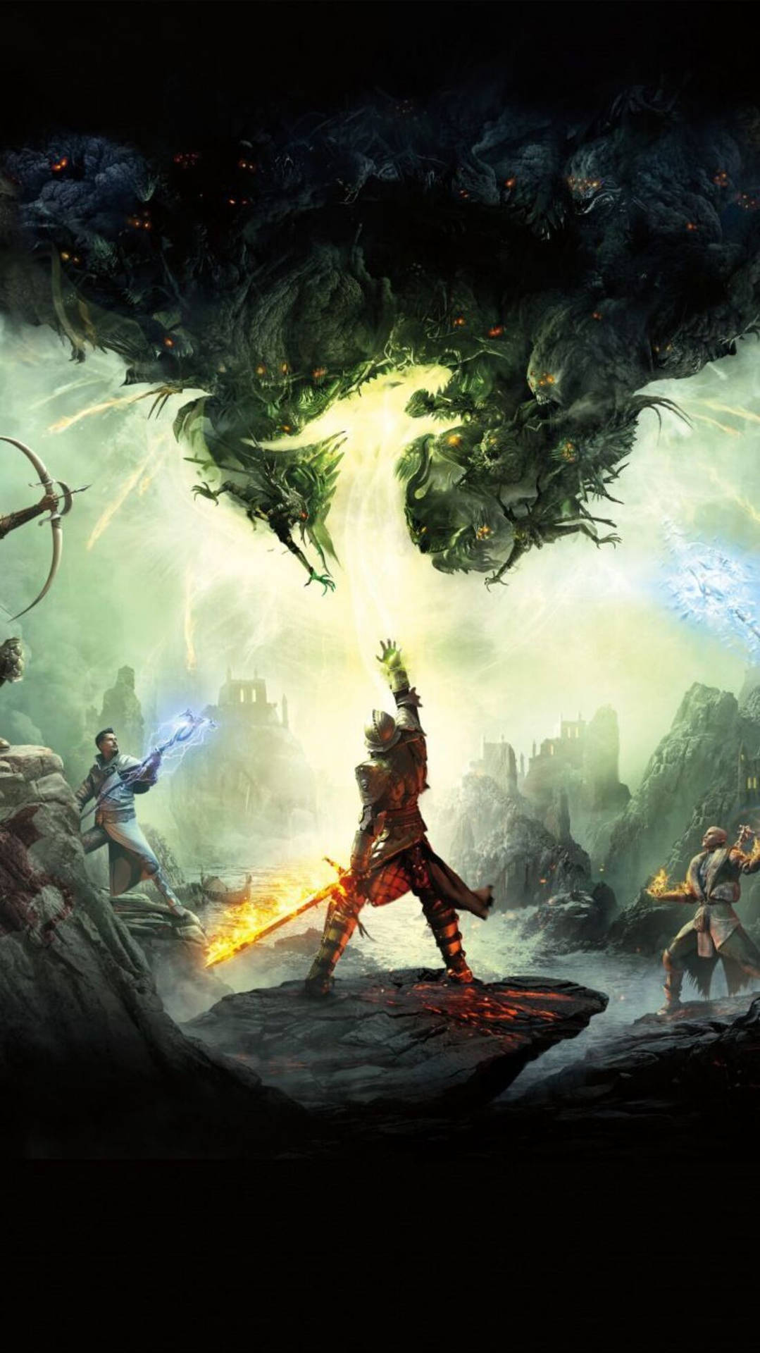 “Experience epic adventures with the Dragon Age Phone.” Wallpaper