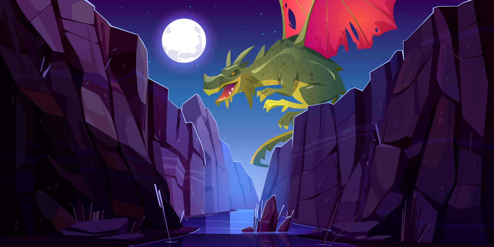 A majestic dragon takes flight in a mysterious and magical world.
