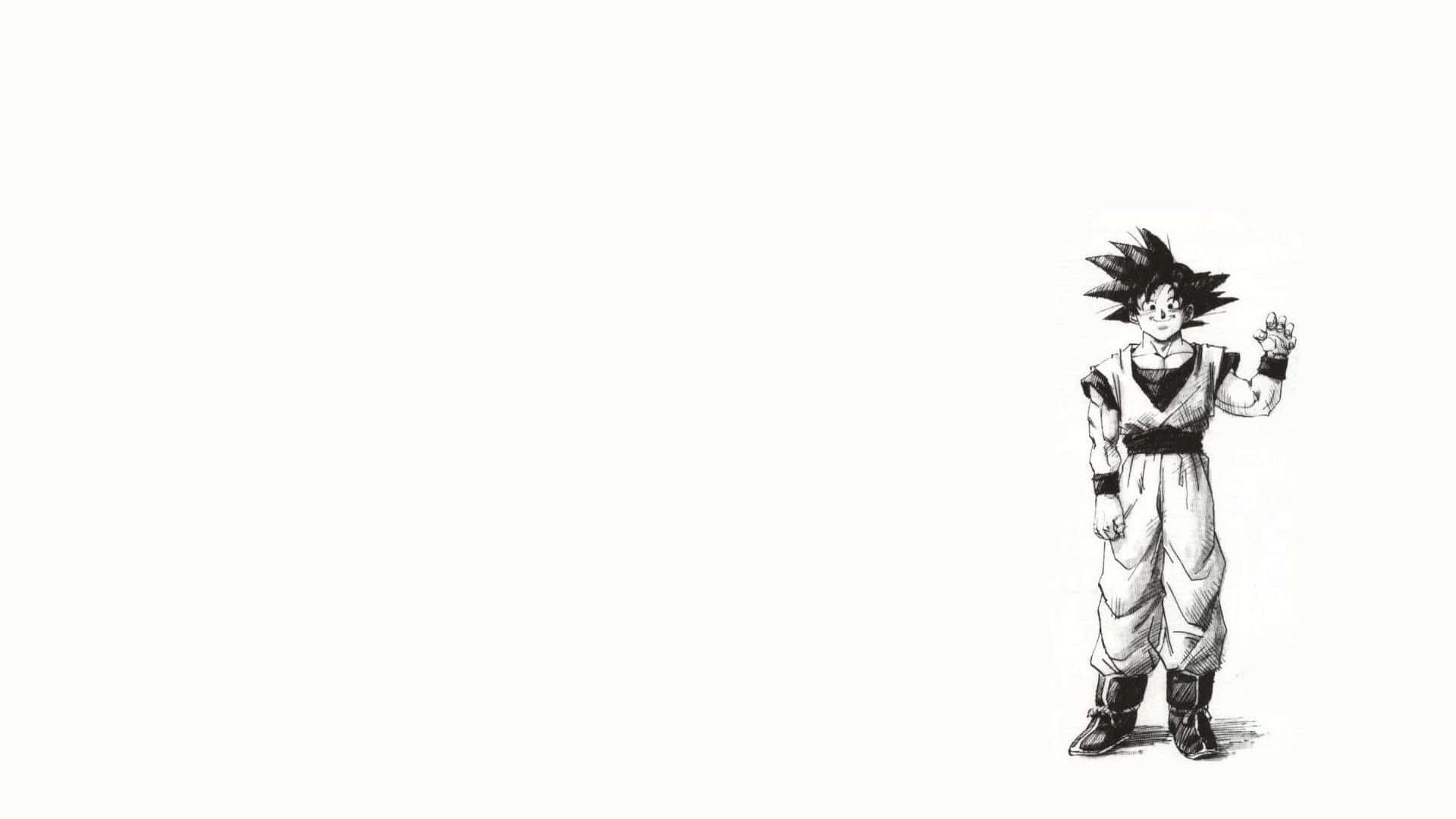 Step into a world of adventures with Dragon Ball Black&White Wallpaper