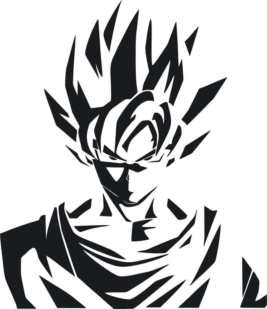 Goku Facing Off With Frieza in Dragon Ball Black And White Wallpaper