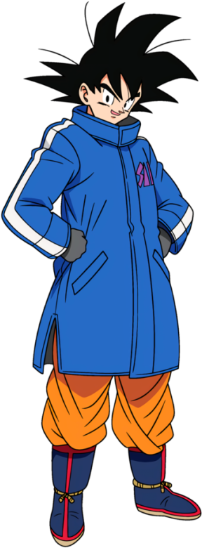 Dragon Ball Character Gokuin Blue Jacket PNG