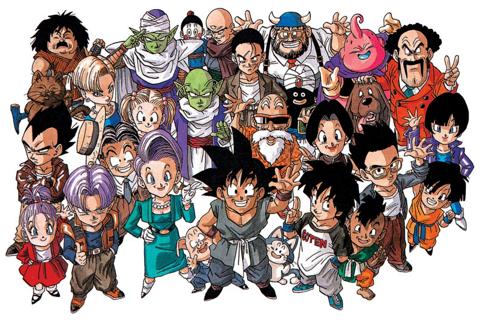 The Z Fighters Assemble - All Your Favorite Dragon Ball Characters Wallpaper