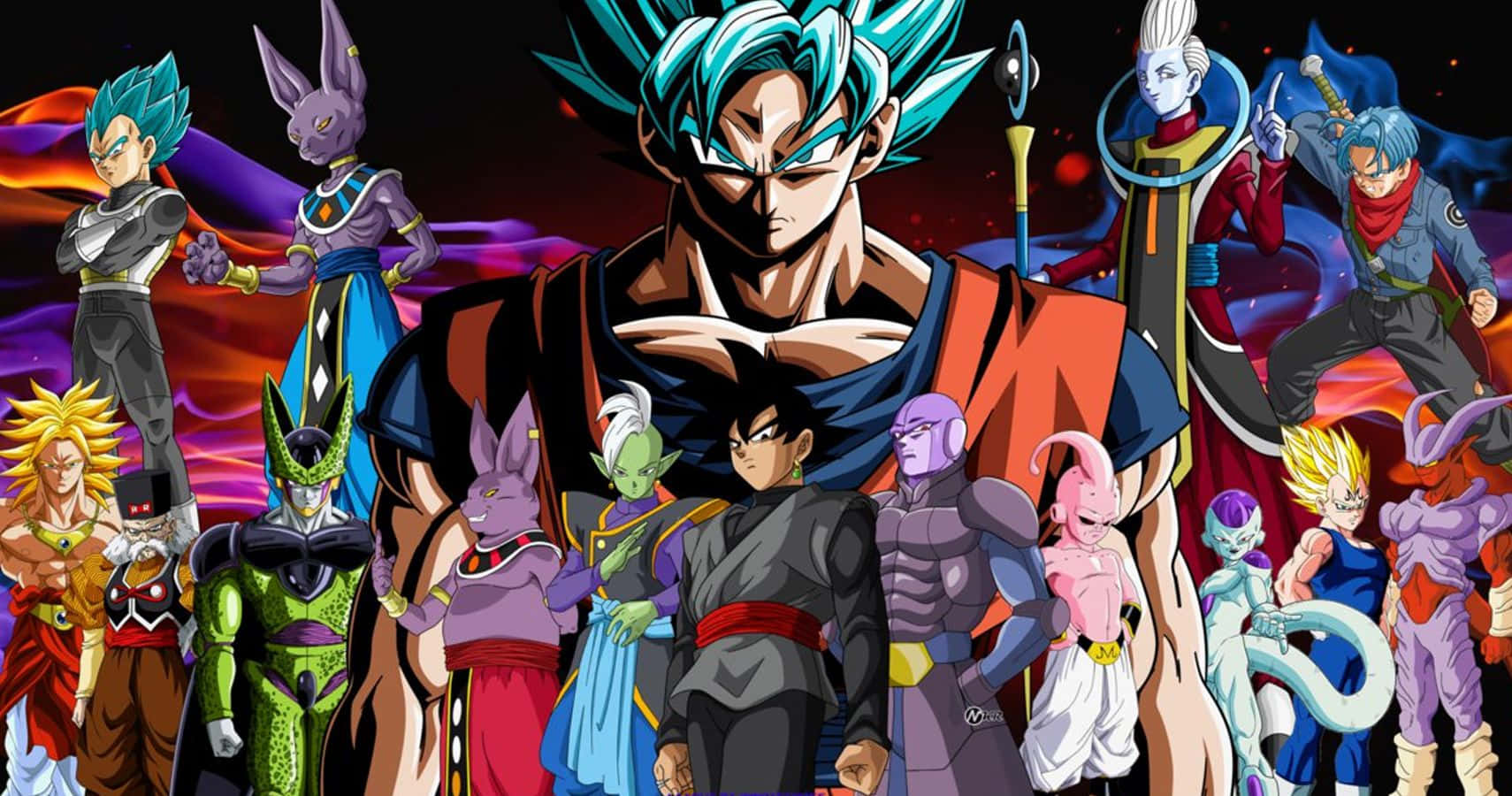 Z Fighters from Dragon Ball Unite to Protect the Universe Wallpaper