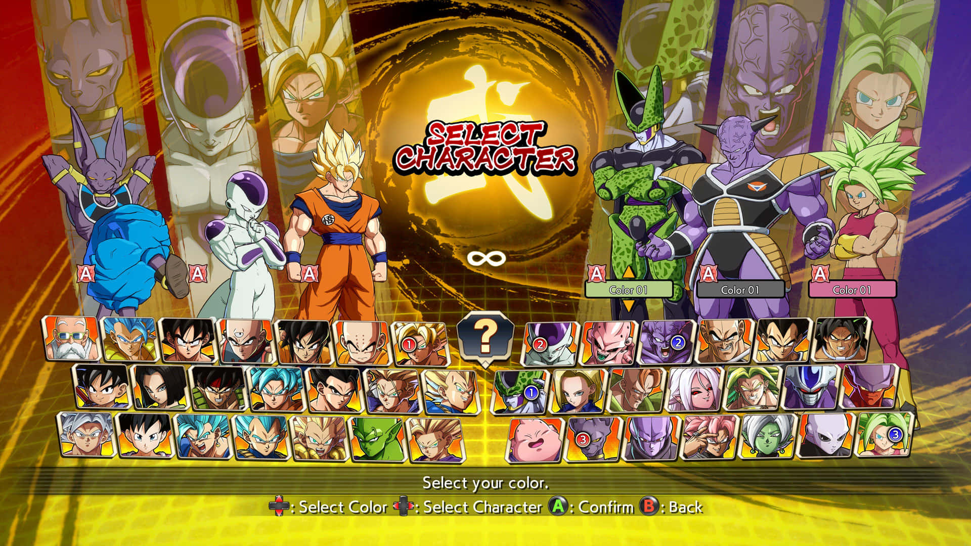 ¡deizquierda A Derecha, Goku, Gohan, Vegeta, Trunks Y Piccolo! Fondo de pantalla