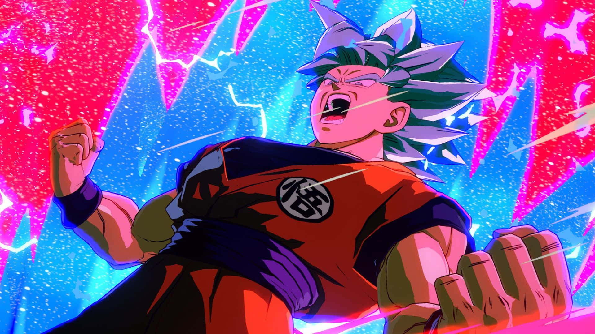 Experience lightning fast action in Dragon Ball FighterZ Wallpaper