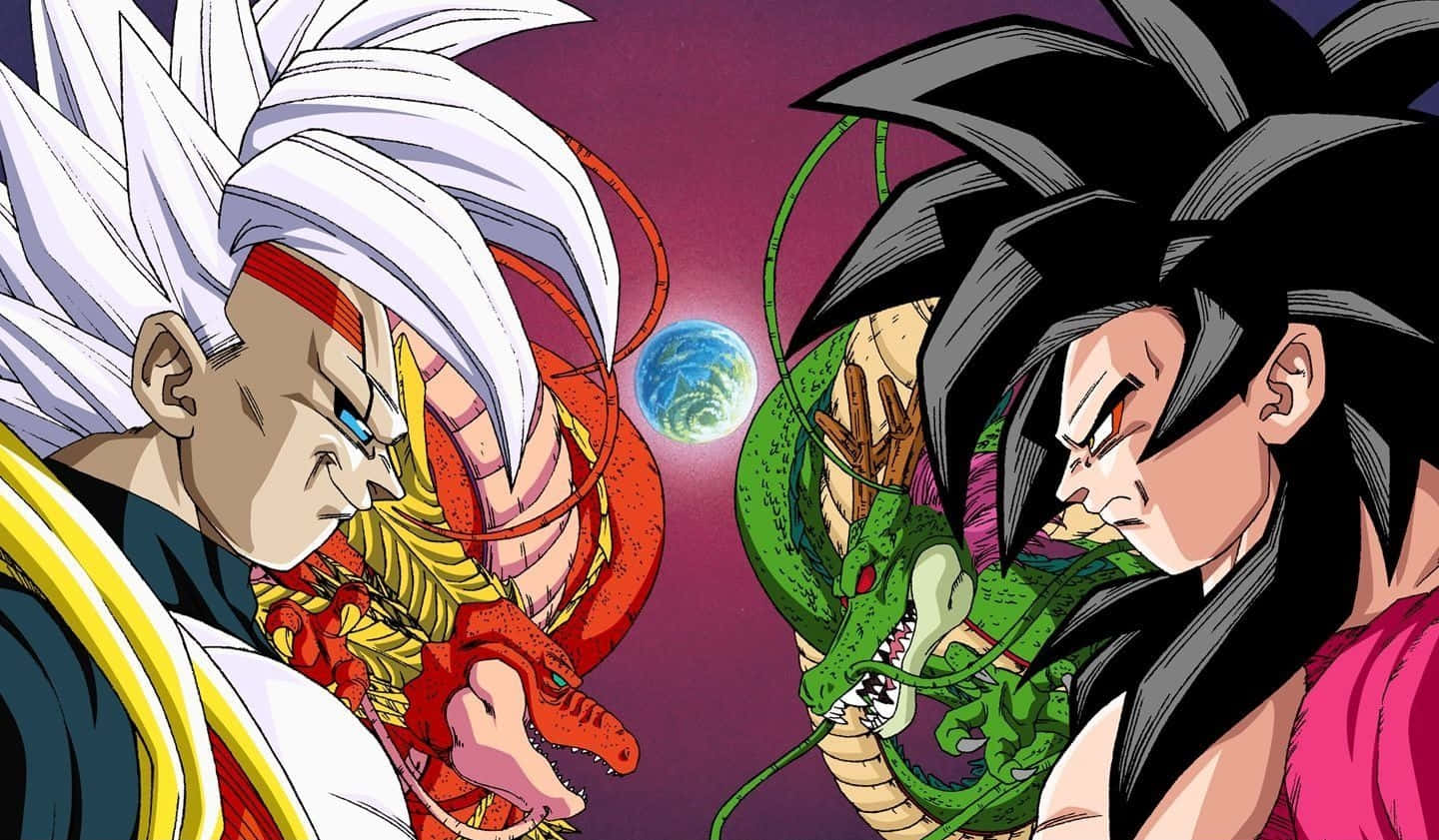 Goku og Uub håndtering kraften af ​​dragon balls Wallpaper