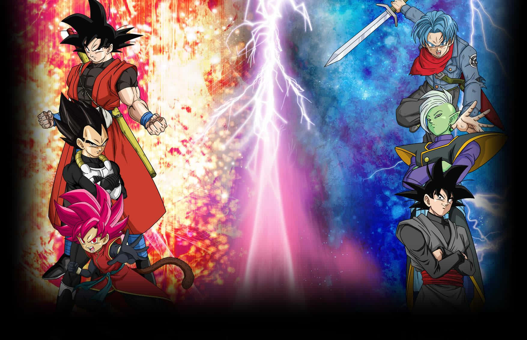 Unleash Super Saiyan Power in Dragon Ball Heroes Wallpaper