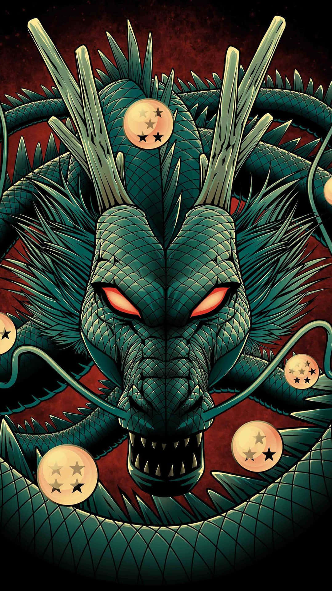 A Vibrant Illustration of Dragon Ball Characters for Iphone." Wallpaper
