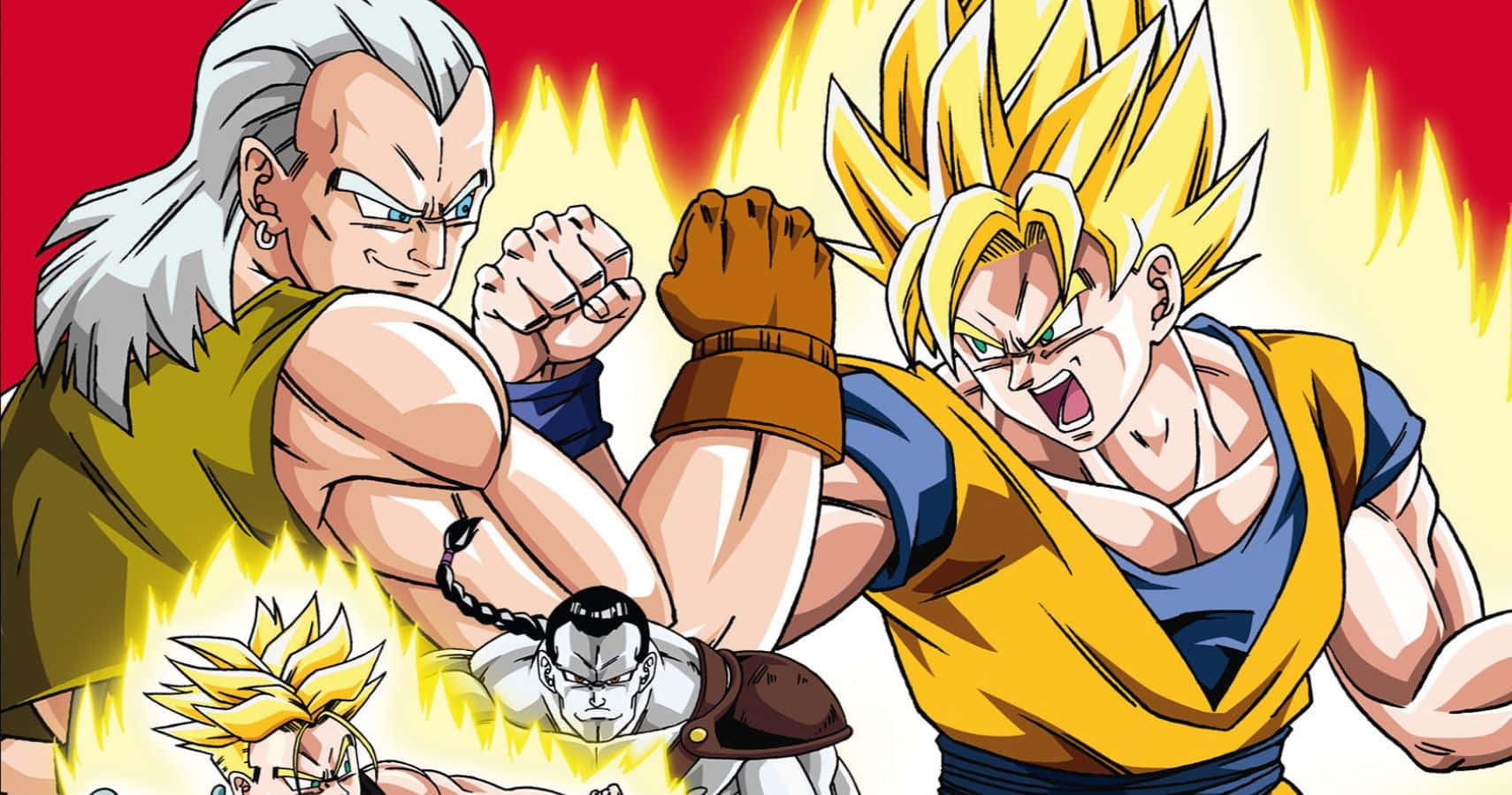 Goku and his friends take on a new adventure in the Dragon Ball Movies Wallpaper