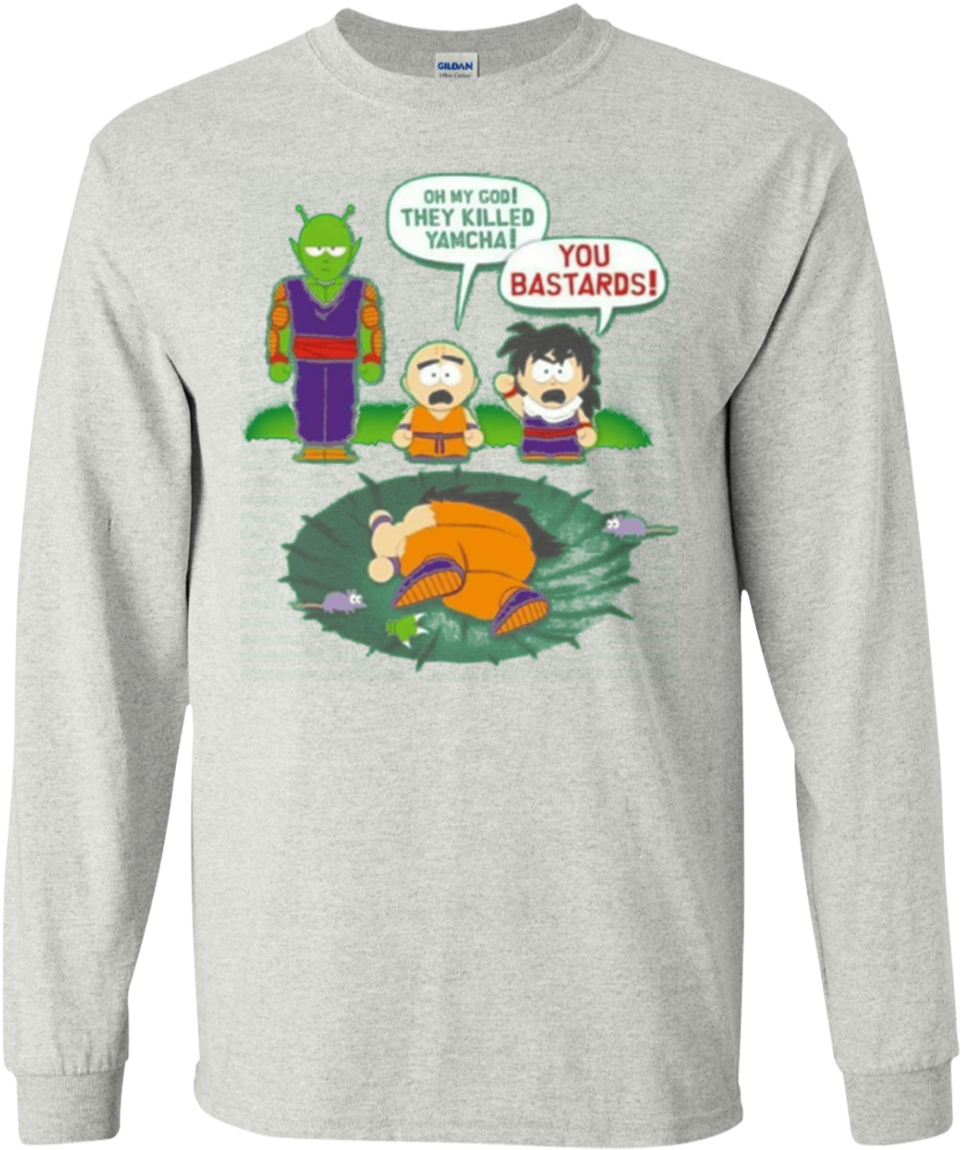 Dragon Ball Parody Sweatshirt Yamcha Death Pose PNG