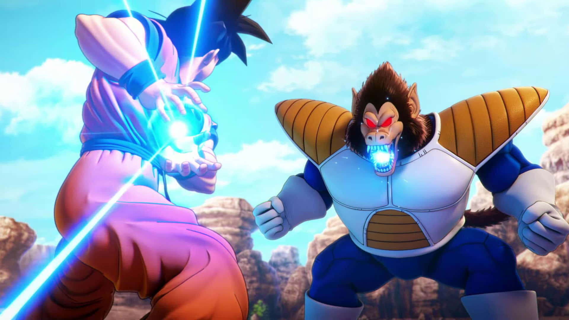 Goku and Vegeta team up against Frieza