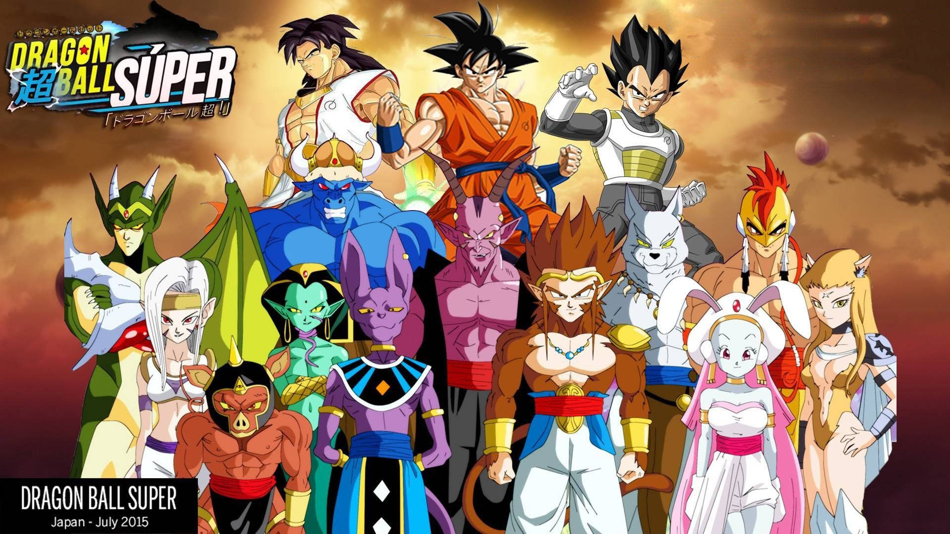 Dragon Ball Super fan favourites promoting the latest installment in the series Wallpaper