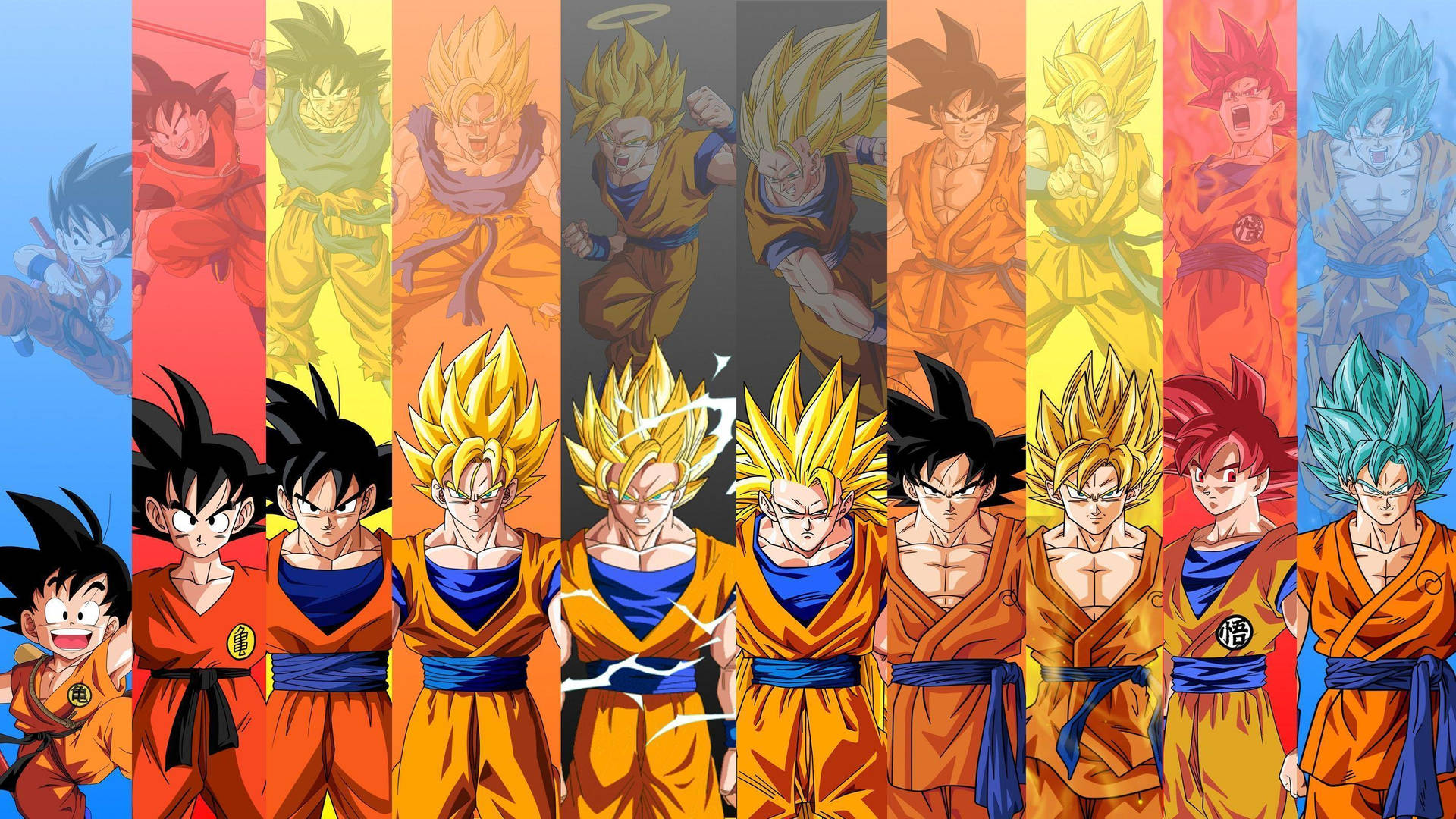Witness the Evolution of Dragon Ball's Most Beloved Protagonist - Goku Wallpaper