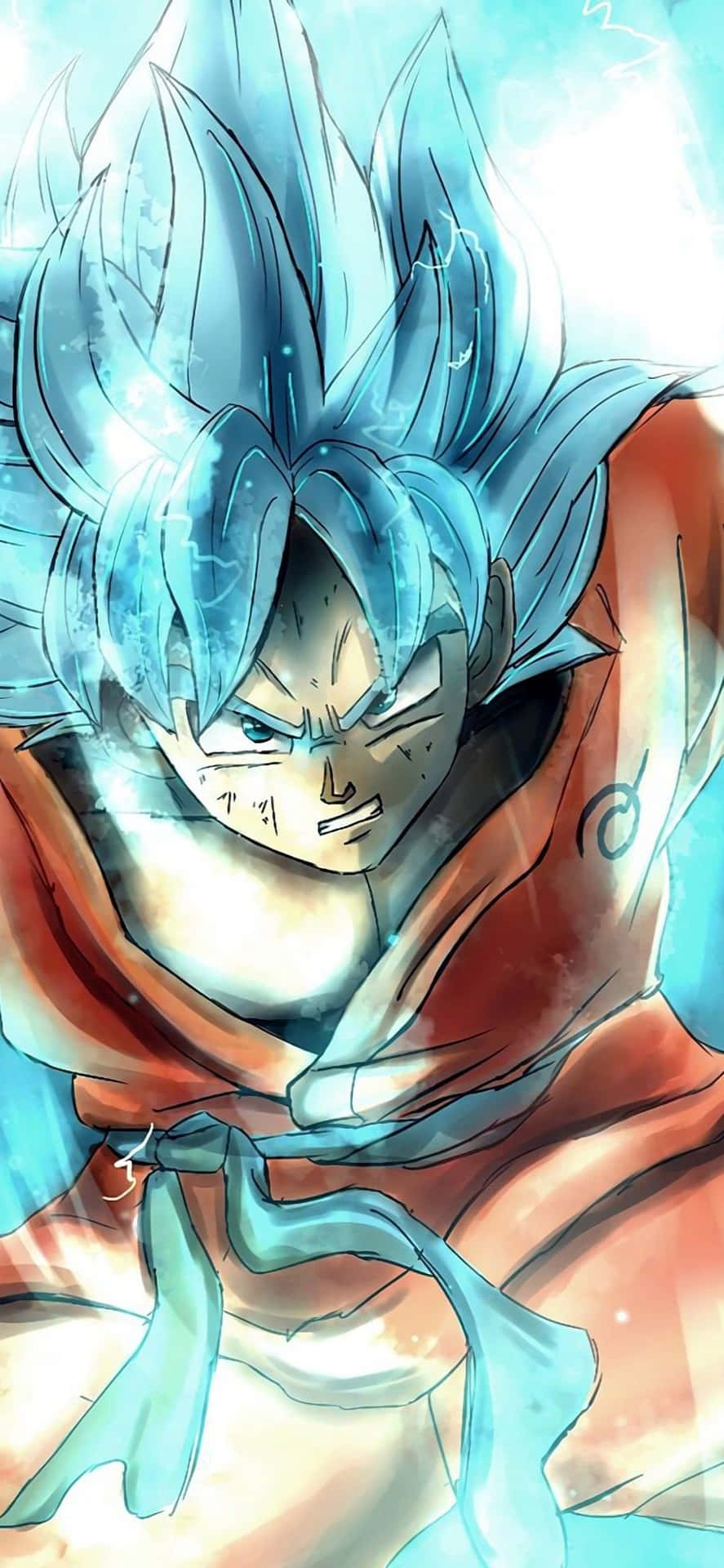 Goku Super Saiyan Gud Dragon Ball Super iPhone X tapet Wallpaper