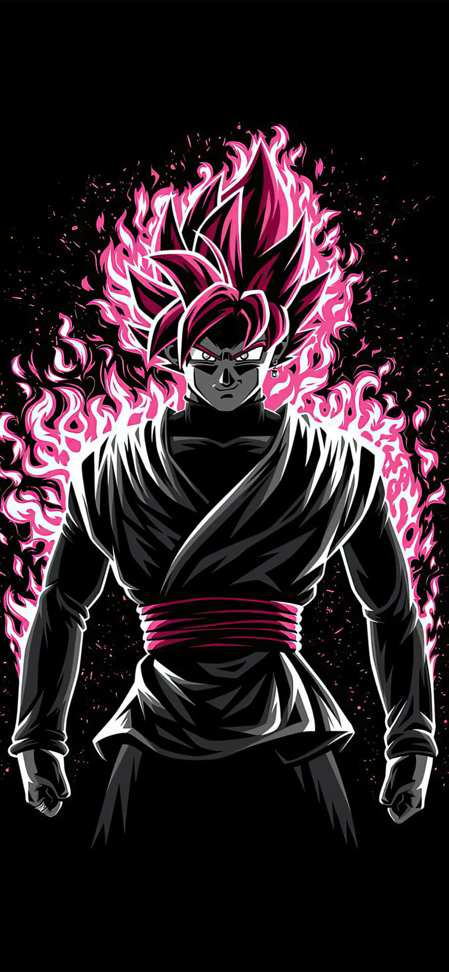 Ilustraciónde Black Goku De Dragon Ball Super Para Iphone. Fondo de pantalla