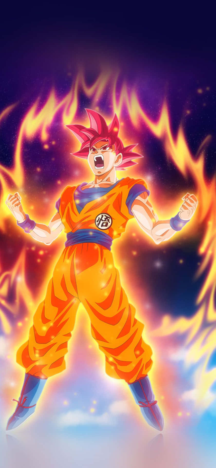 Super Saiyan Gud Goku Dragon Ball Super iPhone-tapet Wallpaper