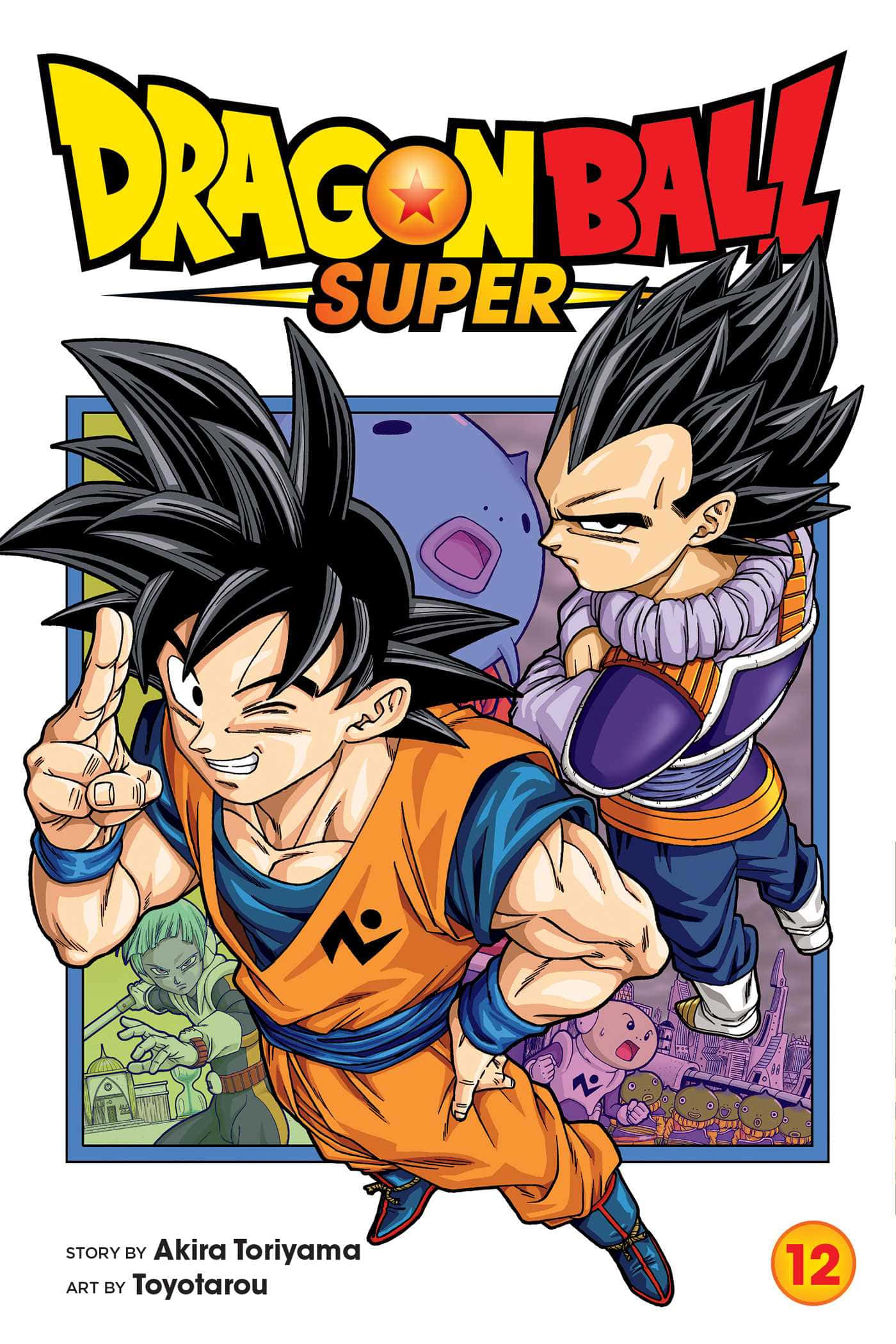 Goku and Vegeta Unleashing Their Power in Dragon Ball Super Manga Wallpaper