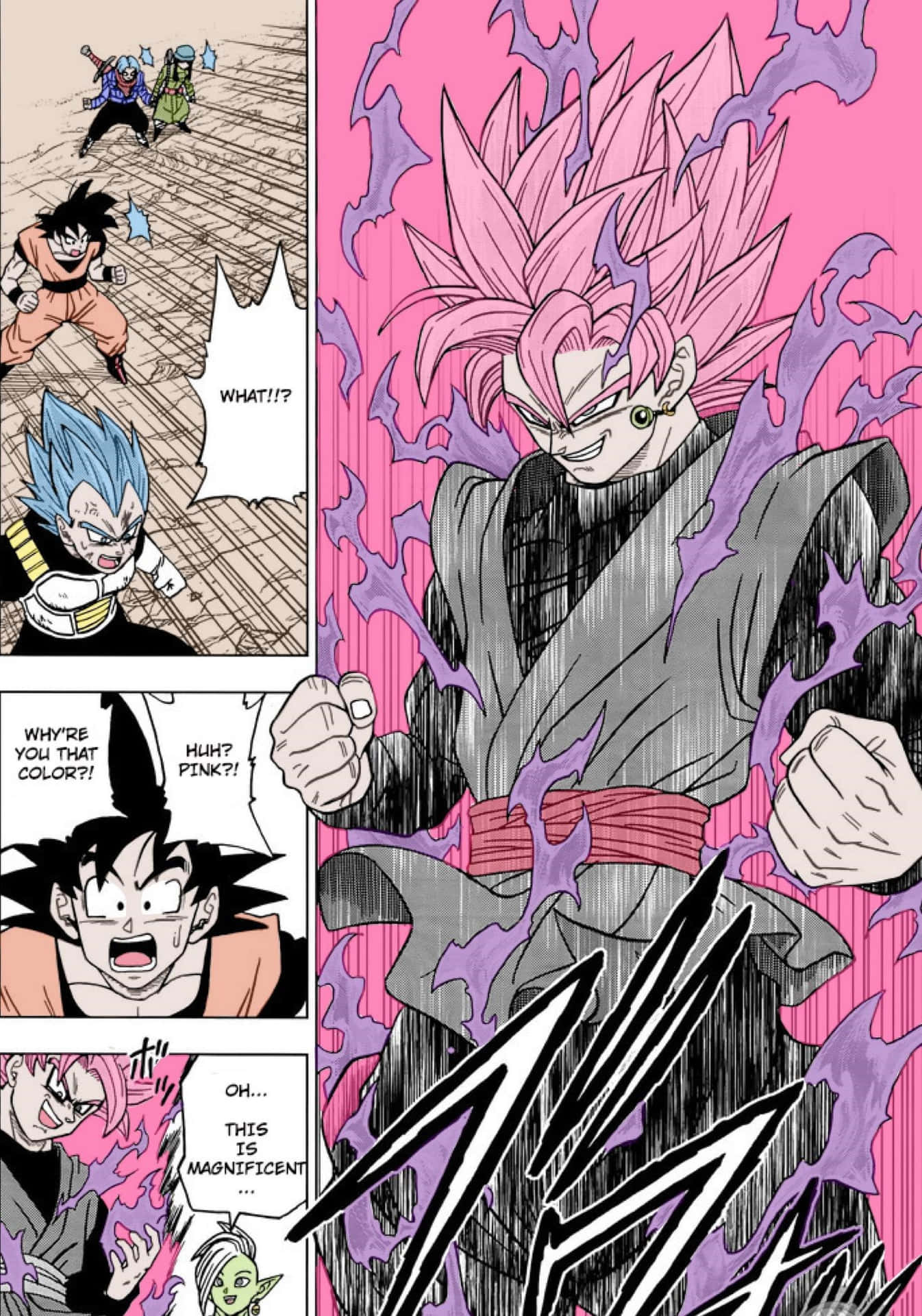 Goku and Vegeta Unleash Their Limit Breaking Power in Dragonball Super Manga" Wallpaper