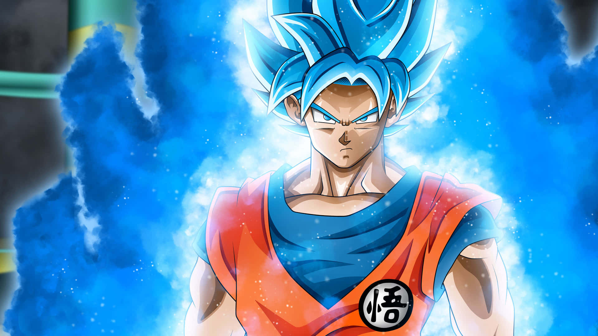 Imagemde Goku Super Saiyan Blue Com Chama - Dragon Ball Super.