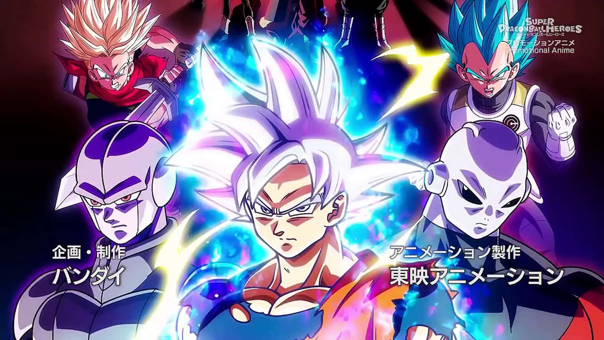 Exciting Battle between Universe 6 Fighters in Dragon Ball Super Wallpaper