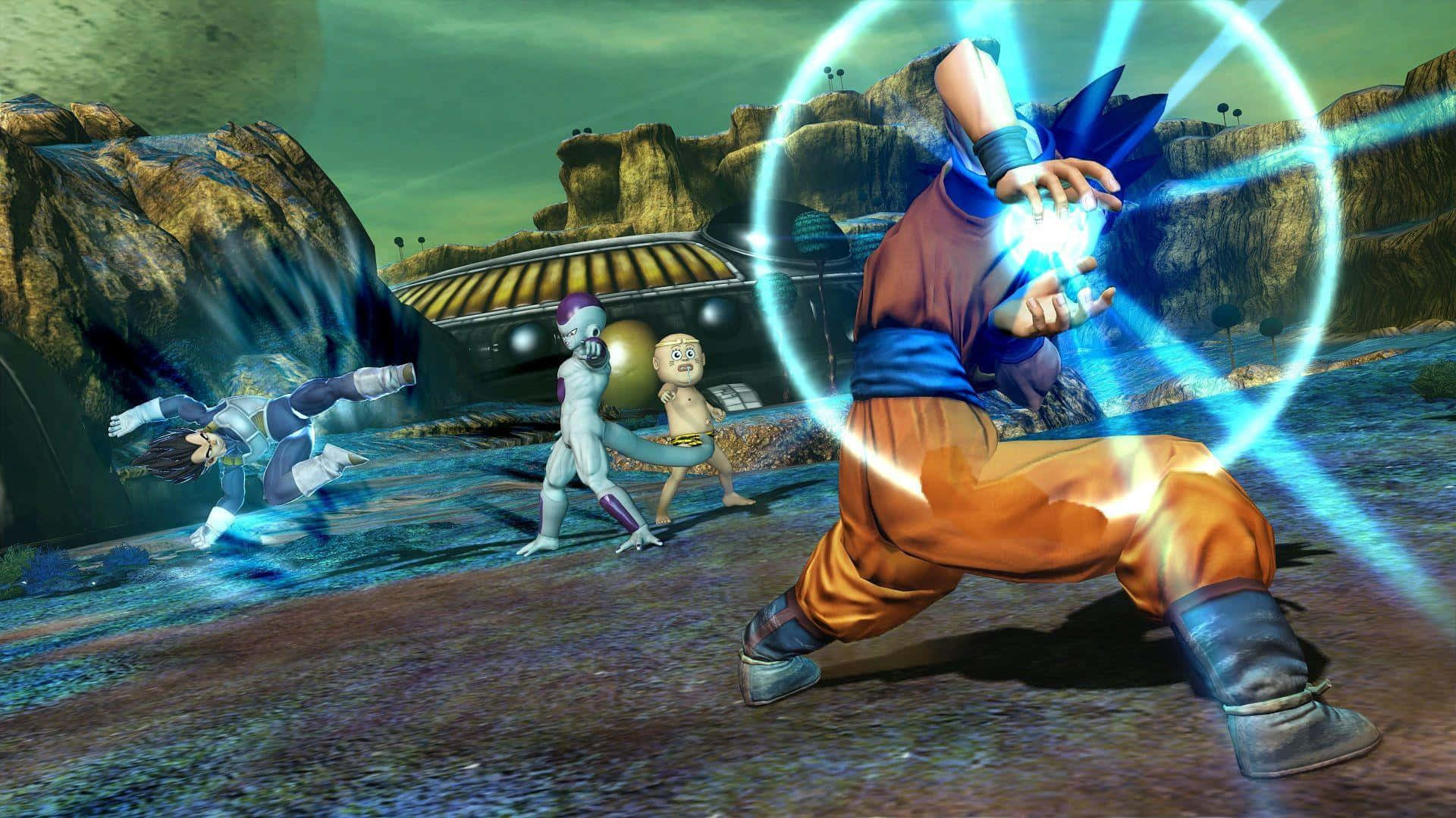 Fierce battle in the mythical world of Dragon Ball Xenoverse Wallpaper
