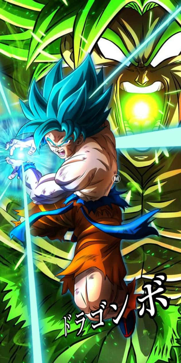 Experience the Ultimate Transformation of Dragon Ball Z's Broly Wallpaper
